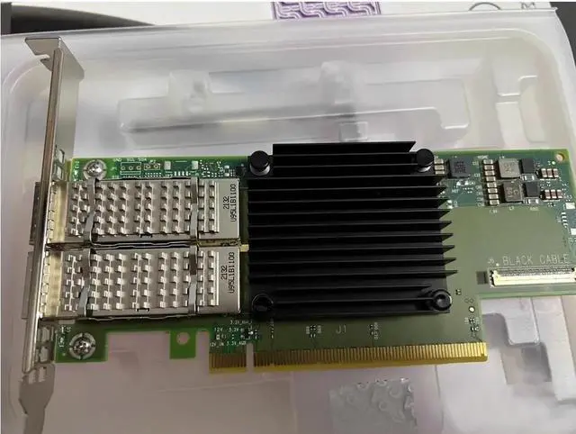 Alt view image 2 of 3 - Mellanox MCX653106A-ECAT ConnectX-6 VPI adapter card, H100Gb/s (HDR100, EDR InfiniBand and 100GbE), dual-port QSFP56, PCIe3.0/4.0 x16, tall bracket Low both
