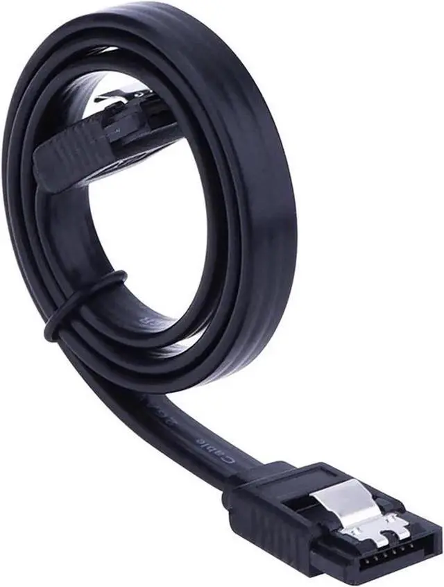 Alt view image 3 of 3 - SATA III 6Gbps 1x Straight Data Cable and 1x 90 Degree Angle Cable with Locking Latch for SATA HDD SSD drives (2Pack)