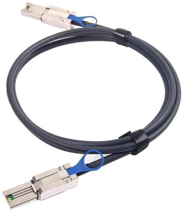 Alt view image 4 of 4 - SFF-8088 to SFF-8088 External Mini SAS HD Cable, 3G/6Gbps SAS2.0 26Pin Hybrid Cable Attached SCSI for Raid, DAS, and Servers, 100-Ohm, 2-m(6.6ft)
