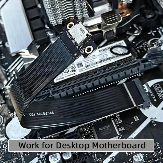 Alt view image 6 of 7 - 2280 NGFF PCI-E4.0 M.2 M-Key to Oculink SFF-8612 SFF-8611 Host Cable 15cm for NVME U.2 SSD Egpu