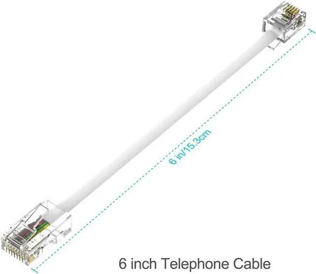 Alt view image 5 of 7 - RJ45 Female to RJ11 Male Adapter (2 Pack) Ethernet to Phone Line RJ45 8P8C Female to RJ11 6P4C Male Converter Adapter Cable