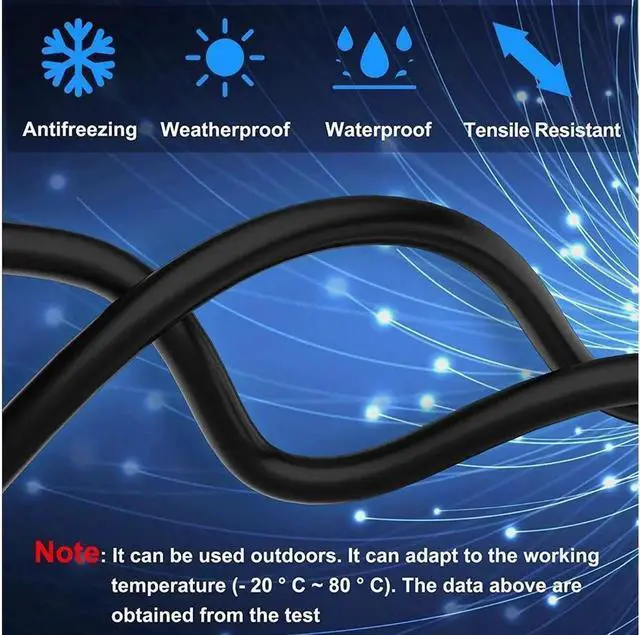 Alt view image 5 of 7 - Cat 8 Ethernet Cable 50 ft Shielded 26AWG Lastest 40Gbps 2000Mhz SFTP Patch Cord Heavy Duty High Speed Cat8 LAN Network RJ45 Cable- in Wall Outdoor Weatherproof Rated for Router Modem Gaming