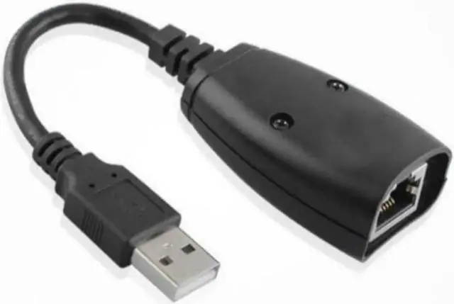 Alt view image 3 of 3 - LAN Cable Computer RJ45 Cable USB Extension Extender Adapter Up To 150ft Using CAT5 RJ45 LAN Cable