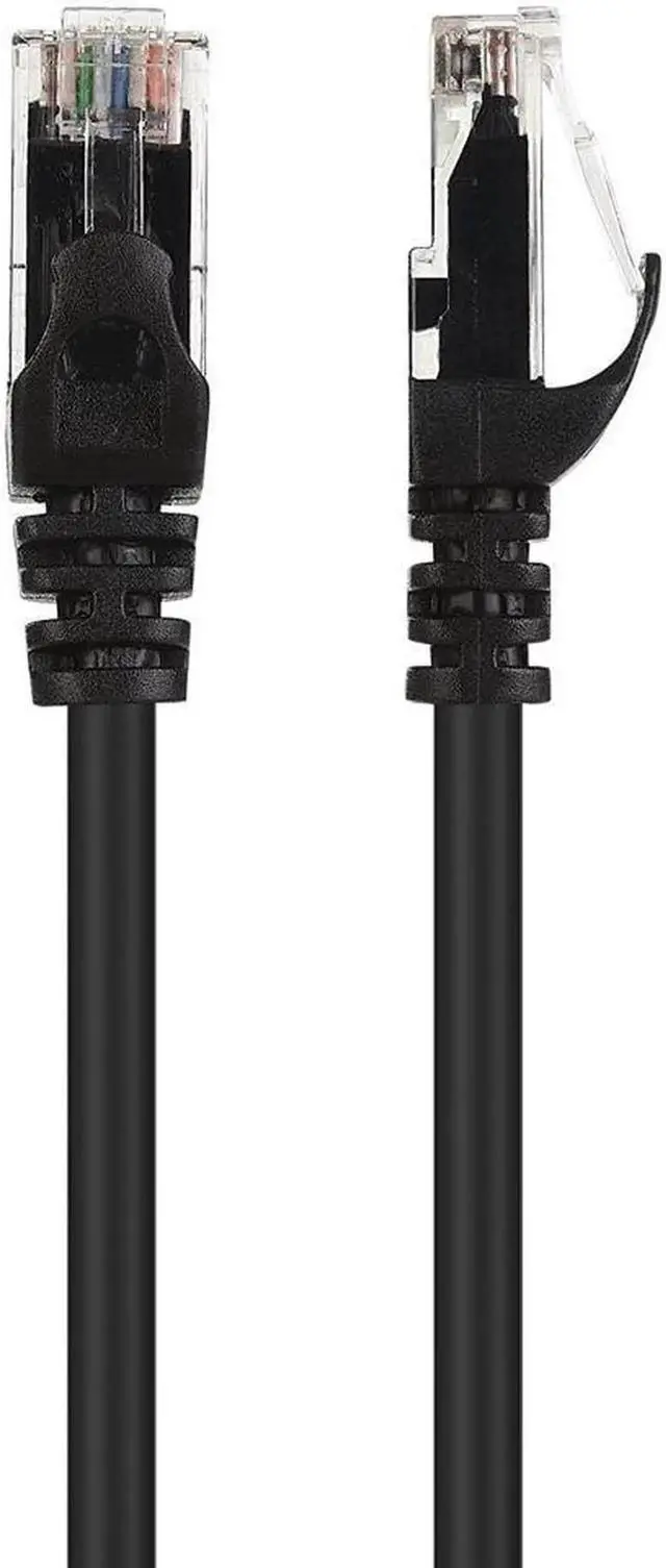 Alt view image 3 of 6 - CAT6 Ethernet Cable LAN Network RJ45 Internet Patch Cord 10Pack Black 1ft Bare Copper