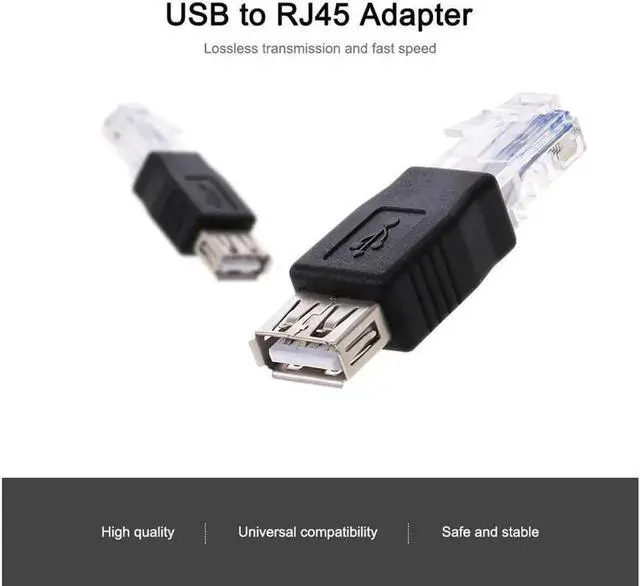Alt view image 2 of 6 - USB to RJ45 Adapter USB2.0 Female to Ethernet RJ45 Male Plug Adapter Connector