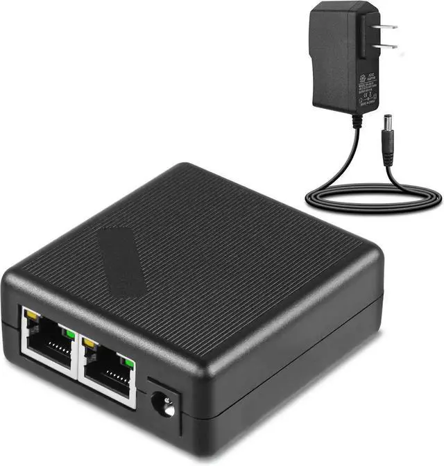 Main image of Gigabit Ethernet Splitter RJ45 Network Splitter 1 to 2 1000Mbps with DC Power Supply Adapter for Computer, Hub, Switch, Router, ADSL, Set-top Box, Digital TV, etc