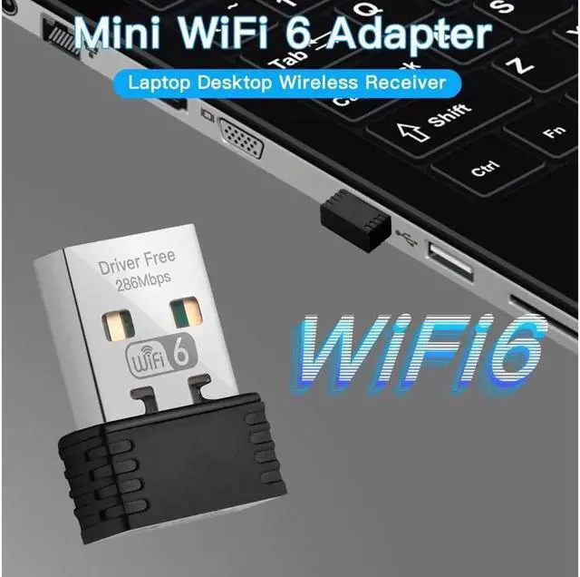 Alt view image 5 of 5 - Mini USB WIFI 6 Network Card 2.4GHz USB Dongle Wi-Fi Lan Adapter 802.11ax Driver Free For PC Laptop Windows 7 10 11