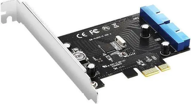 Alt view image 2 of 6 - Super Speed PCI Express to Dual 20 Pin USB 3.0 Controller Card PCI-E X1 to 2 Ports USB 3.0 Header With Low Profile Bracket