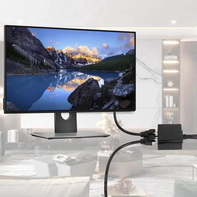 Alt view image 3 of 7 - RJ45 Network Splitter Adapter, Ethernet Cable Splitter 1 to 2, RJ45 Network Extension Connector,Two Devices Share The Internet at The Same Time (Black Male)