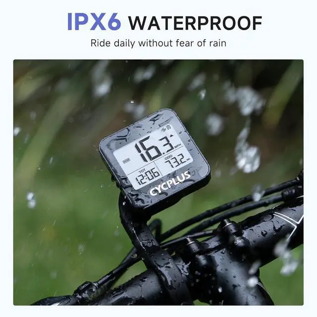 Alt view image 7 of 7 - CYCPLUS GPS Bike Computer, Wireless Cycling Computer with Automatic Backlight, Bicycle Speedometer Odometer with Waterproof and Lager Battery, Provide Professional Data Analysis