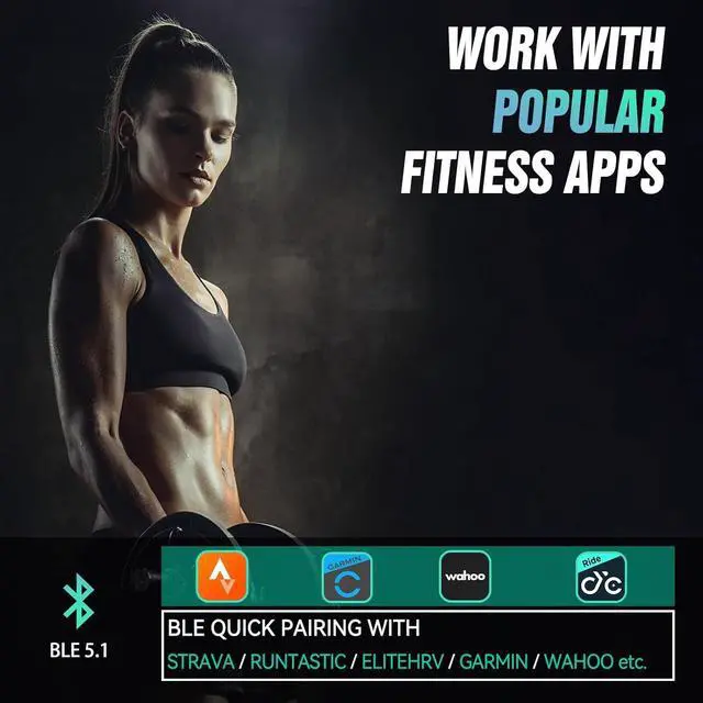 Alt view image 5 of 7 - CYCPLUS Heart Rate Monitor Armband,Bluetooth 5.1 ANT+ HR Monitor with HR Zone LED Indicator, IP67 Waterproof, Use for Running Cycling Gym and Other Sports (2025 Upgraded Model)