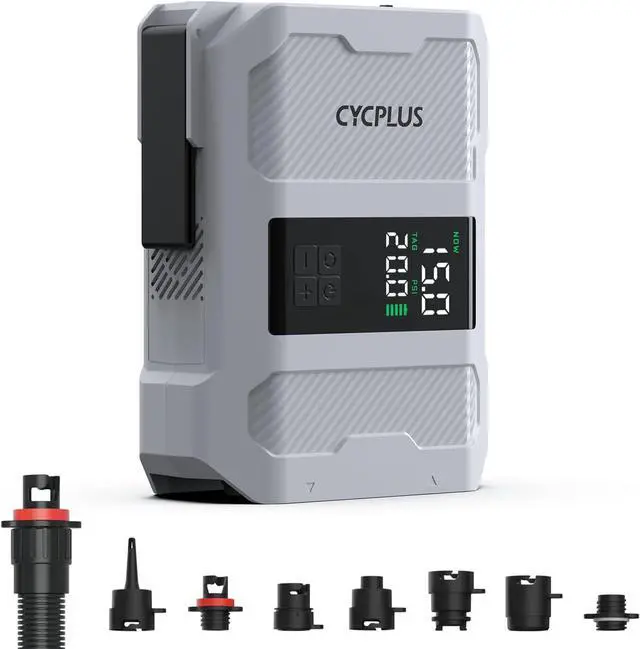 Main image of CYCPLUS 20PSI Rechargeable Paddleboard Pump - Intelligent Fast Dual-Stage Inflation, Deflation Function, Auto-Off &Dual LED Display, Suitable for Stand-Up Paddleboard, Inflatable Boat Tent Mattress