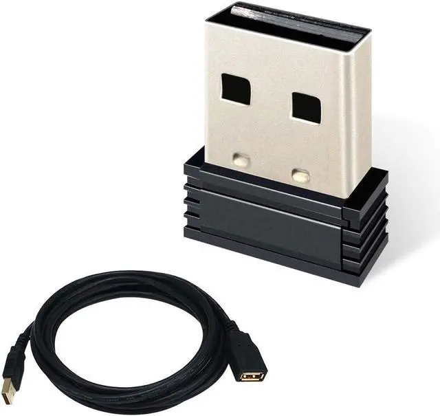 Main image of USB ANT+ Stick Dongle Adapter Wireless Receiver for Zwift, TheSufferfest, TrainerRoad, Rouvy to Upgrade Bike Trainer (with 3 Meters Extension Cable)