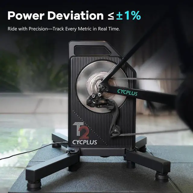 Alt view image 3 of 7 - CYCPLUS T2 Smart Bike Trainer  2200W Brushless Motor, 20% Gradient Simulator, BLE & ANT+ Dual Mode, Virtual Shifting, Triple Silent Design for Realistic Indoor Cycling(2025 Upgrade)