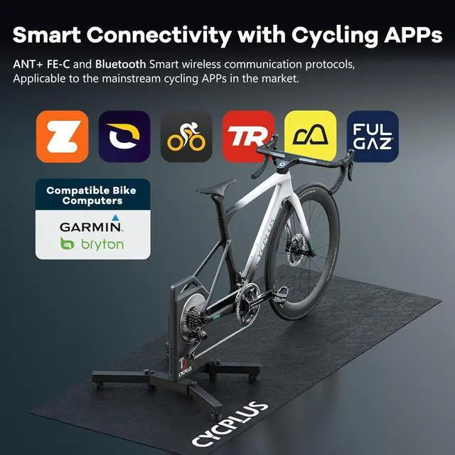 Alt view image 7 of 7 - CYCPLUS T2 Smart Bike Trainer  2200W Brushless Motor, 20% Gradient Simulator, BLE & ANT+ Dual Mode, Virtual Shifting, Triple Silent Design for Realistic Indoor Cycling(2025 Upgrade)