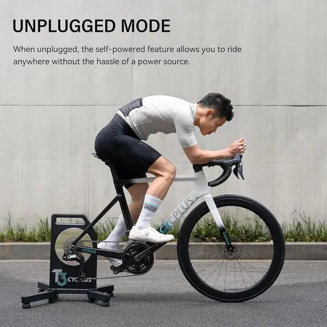 Alt view image 6 of 7 - Cycplus T3 Bike Resistance Trainer with Precision Control for Realistic Indoor Cycling and Accurate Power Data via App Support