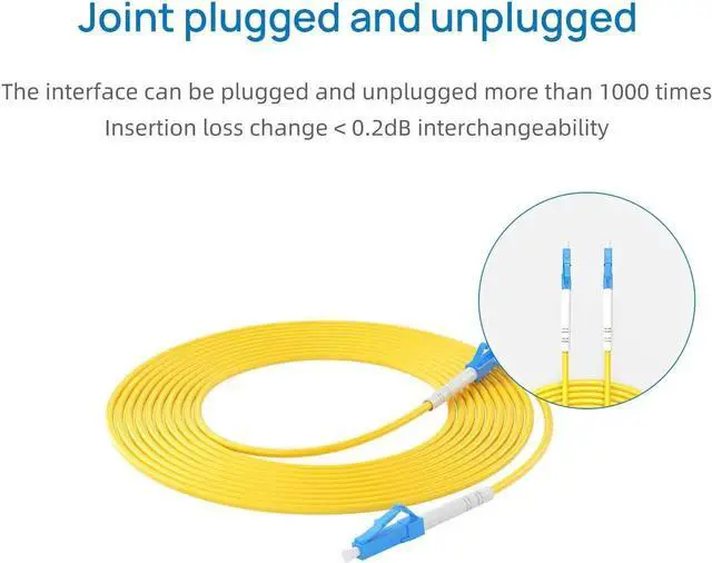 Alt view image 3 of 6 - Fiber Patch Cable with LC to LC, G652D Singlemode Simplex Fiber Optic Jumper Cord for Fiber Transceiver 1m
