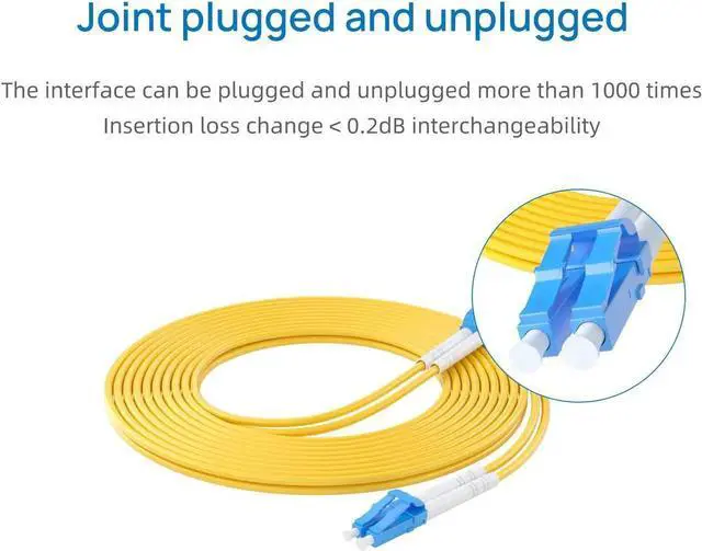 Alt view image 4 of 7 - Fiber Patch Cable with LC to LC, G652D Singlemode Duplex Fiber Optic Jumper Cord Universal Compatibility for Fiber Transceiver High-Speed Data Transfer