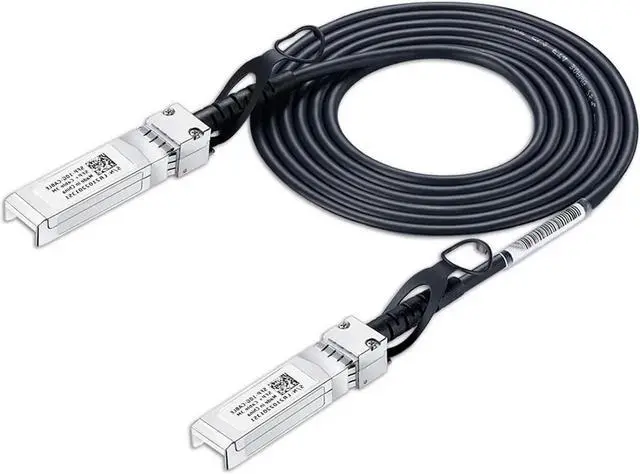Main image of 10G SFP+ DAC 3m Twinax Cable for High-Speed Data Transfer 10G SFP+ to SFP+ Direct Attach Copper Patch Passive Cable Up to 10 Gb/s bi-directional data links, AC coupled inputs and outputs