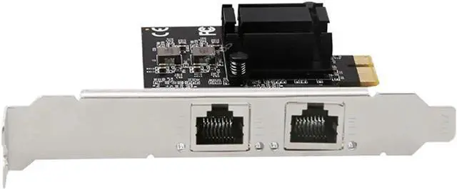 Alt view image 2 of 7 - 2.5Gb PCIe Network Adapter Card Dual Port RJ45 2500/1000/100Mbps, PCIe to 2.5Gb 2Port Gigabit Ethernet Network Adapter for Gaming/Office, Support Windows11/10/8/7, Windows Server 2022/2019/2016, Linux