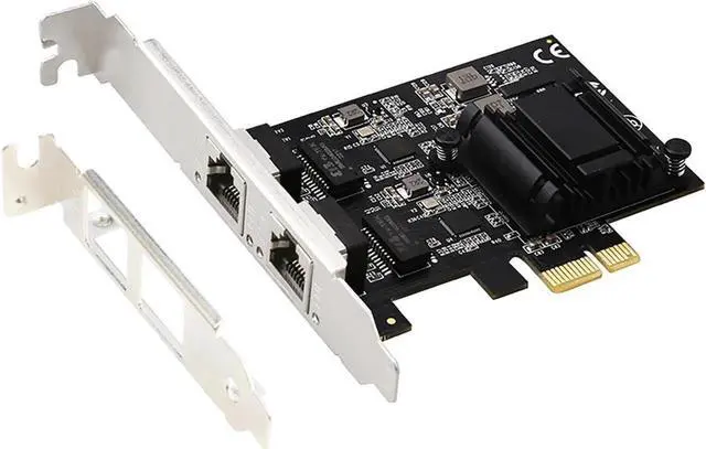 Alt view image 4 of 7 - 2.5Gb PCIe Network Adapter Card Dual Port RJ45 2500/1000/100Mbps, PCIe to 2.5Gb 2Port Gigabit Ethernet Network Adapter for Gaming/Office, Support Windows11/10/8/7, Windows Server 2022/2019/2016, Linux