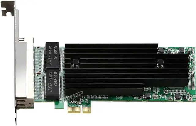 Alt view image 3 of 4 - 4 Port Gigabit NIC for Intel 82576-T4 with Low Profile, Gigabit Ethernet Network Adapter Card with Intel 82576 Controller, Support Windows/XP/Linux/VMware ESX, Quad RJ45 Ports, PCI-E X1