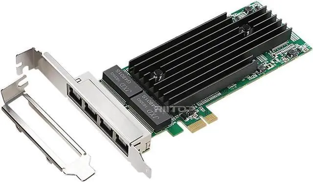 Main image of 4 Port Gigabit NIC for Intel 82576-T4 with Low Profile, Gigabit Ethernet Network Adapter Card with Intel 82576 Controller, Support Windows/XP/Linux/VMware ESX, Quad RJ45 Ports, PCI-E X1