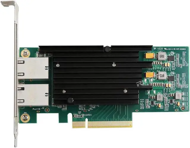 Alt view image 7 of 7 - 10Gb Dual LAN Base-T PCI-e Network Card, Intel X540 Controller, 10Gbps Ethernet Adapter, 2 * 10Gbe RJ45 Port , Support Windows/Windows Server/Linux/Vmware/ESX