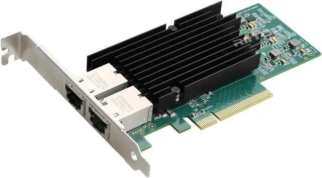 Alt view image 5 of 7 - 10Gb Dual LAN Base-T PCI-e Network Card, Intel X540 Controller, 10Gbps Ethernet Adapter, 2 * 10Gbe RJ45 Port , Support Windows/Windows Server/Linux/Vmware/ESX