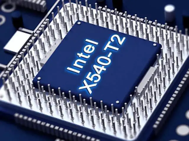 Alt view image 3 of 7 - 10Gb Dual LAN Base-T PCI-e Network Card, Intel X540 Controller, 10Gbps Ethernet Adapter, 2 * 10Gbe RJ45 Port , Support Windows/Windows Server/Linux/Vmware/ESX