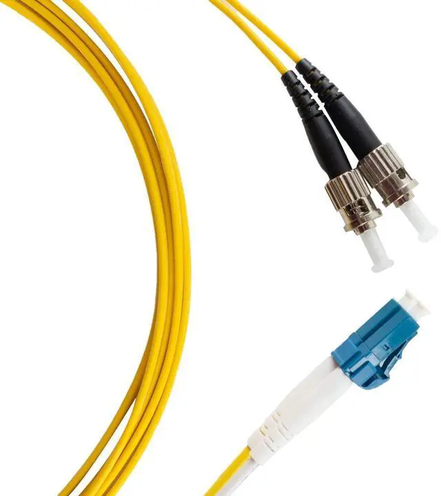 Main image of LC to ST Fiber Patch Cable, 1M (3.28ft) Single Mode Duplex Fiber Jumper 9/125um OS1 LSZH - LC ST Singlemode Duplex Patch Cords
