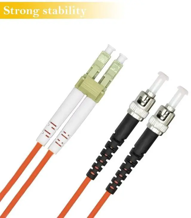 Alt view image 2 of 7 - LC to ST Fiber Patch Cable, Multimode Duplex 50/125um OM2 Fiber Jumper- LC/UPC-ST/UPC Patch Cords Orange