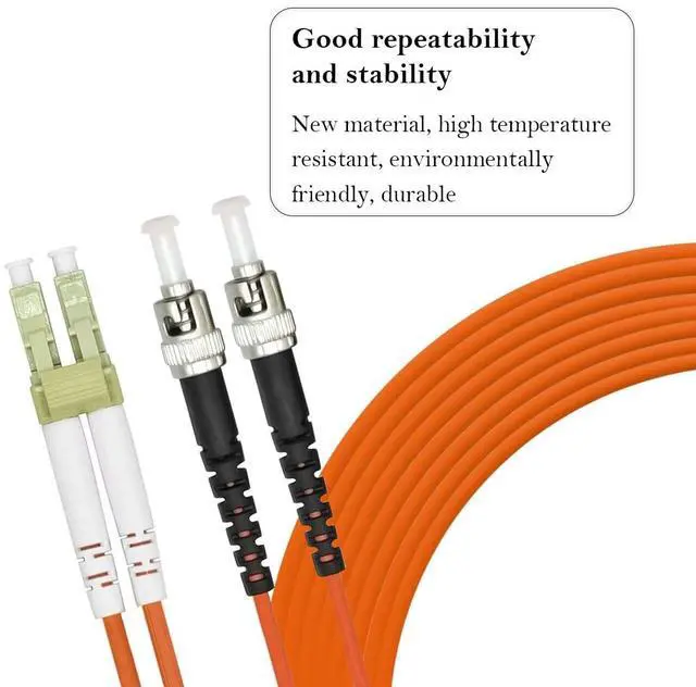 Alt view image 4 of 7 - LC to ST Fiber Patch Cable, Multimode Duplex 50/125um OM2 Fiber Jumper- LC/UPC-ST/UPC Patch Cords Orange