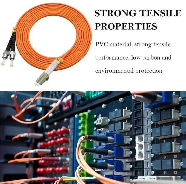 Alt view image 5 of 7 - LC to ST Fiber Patch Cable, Multimode Duplex 50/125um OM2 Fiber Jumper- LC/UPC-ST/UPC Patch Cords Orange