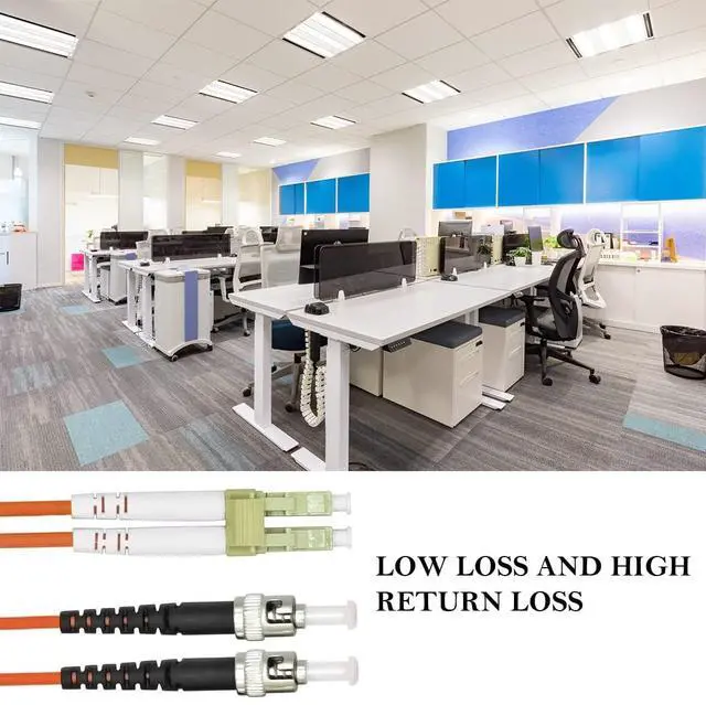 Alt view image 6 of 7 - LC to ST Fiber Patch Cable, Multimode Duplex 50/125um OM2 Fiber Jumper- LC/UPC-ST/UPC Patch Cords Orange