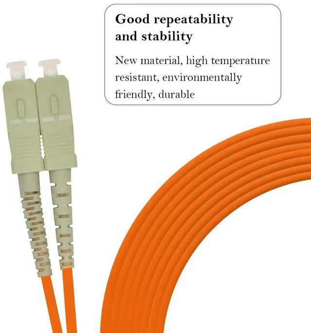 Alt view image 4 of 7 - SC to SC Fiber Patch Cable, Multimode Duplex 50/125um OM2 Fiber Jumper- SC/UPC-SC/UPC Patch Cords Orange