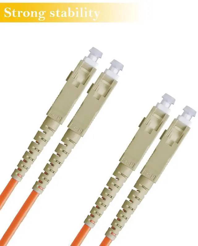 Alt view image 2 of 7 - SC to SC Fiber Patch Cable, Multimode Duplex 50/125um OM2 Fiber Jumper- SC/UPC-SC/UPC Patch Cords Orange