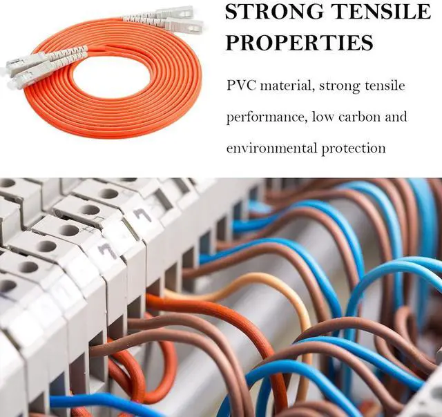 Alt view image 5 of 7 - SC to SC Fiber Patch Cable, Multimode Duplex 50/125um OM2 Fiber Jumper- SC/UPC-SC/UPC Patch Cords Orange