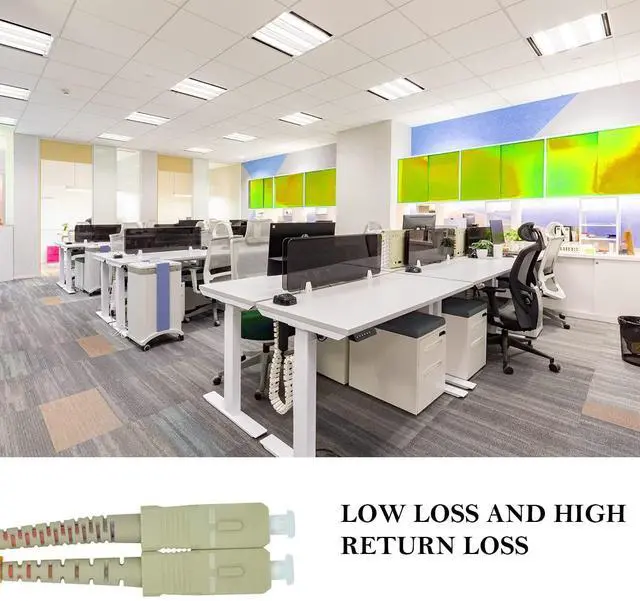 Alt view image 6 of 7 - SC to SC Fiber Patch Cable, Multimode Duplex 50/125um OM2 Fiber Jumper- SC/UPC-SC/UPC Patch Cords Orange