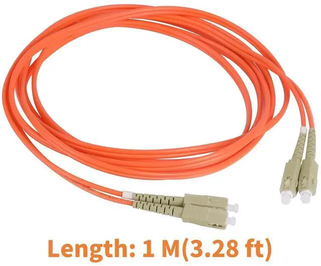 Alt view image 3 of 7 - SC to SC Fiber Patch Cable, Multimode Duplex 50/125um OM2 Fiber Jumper- SC/UPC-SC/UPC Patch Cords Orange