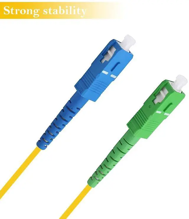 Alt view image 7 of 7 - SC/UPC-SC/APC Singlemode Simplex Fiber Optic Patch Cable - SC to SC SM Fiber Jumper - Fiber Optic Internet Cable 5m