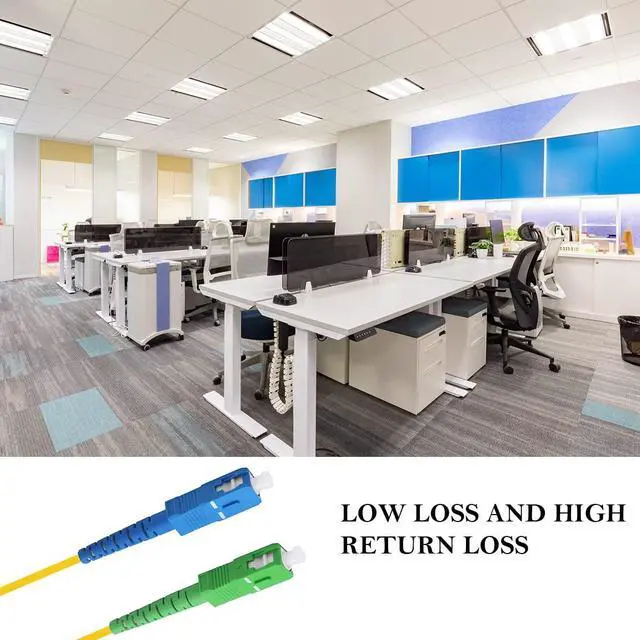 Alt view image 5 of 7 - SC/UPC-SC/APC Singlemode Simplex Fiber Optic Patch Cable - SC to SC SM Fiber Jumper - Fiber Optic Internet Cable 5m