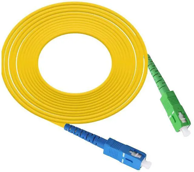 Alt view image 2 of 7 - SC/UPC-SC/APC Singlemode Simplex Fiber Optic Patch Cable - SC to SC SM Fiber Jumper - Fiber Optic Internet Cable 5m