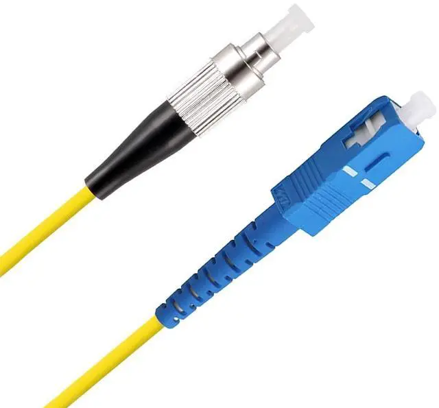 Alt view image 7 of 7 - SC to FC Fiber Optic Patch Cable, Single-Mode Simplex Jumper Fiber Cable - SC/UPC-FC/UPC 9/125um Yellow SM Fiber Optic Cable Cord