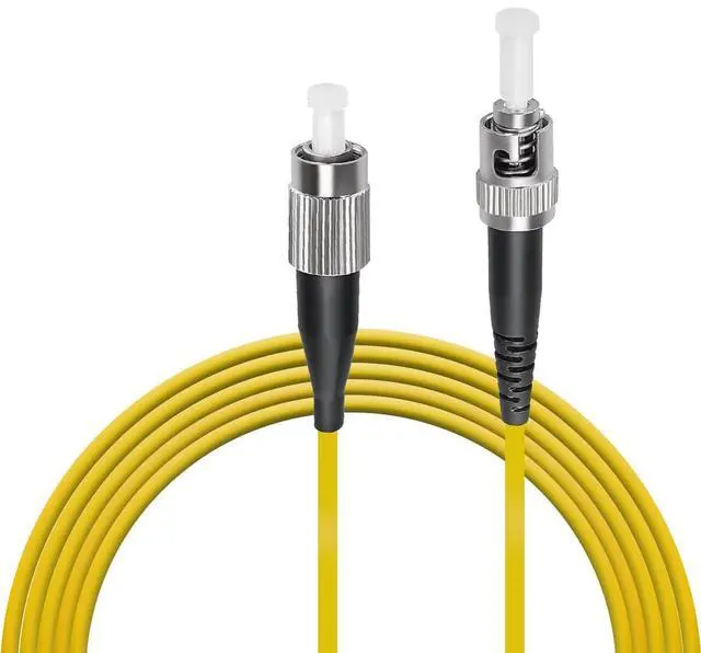 Main image of FC to ST Fiber Cable,  FC/UPC-ST/UPC Fiber Jumper Singlemode Simplex - SM Fiber Optic Patch Cable - Fiber Optic Internet Cord