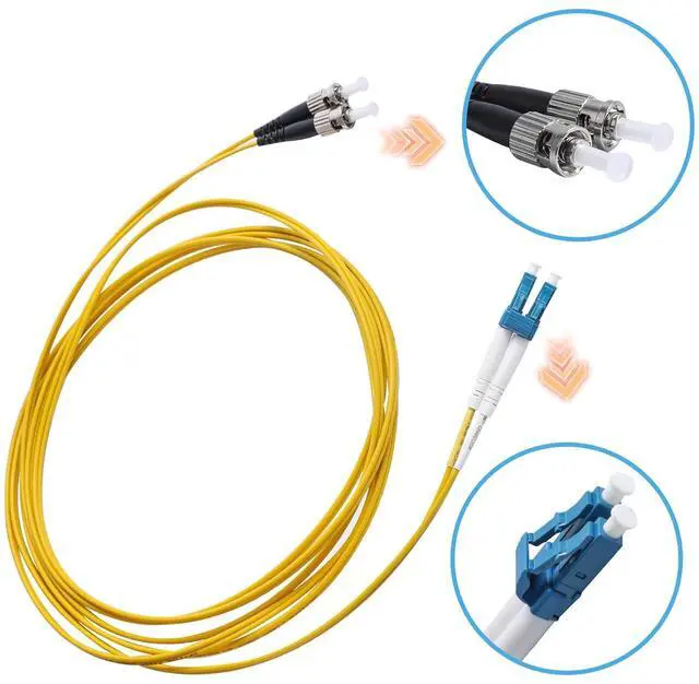 Alt view image 4 of 7 - LC to ST Fiber Patch Cable, 1M (3.28ft) Single Mode Duplex Fiber Jumper 9/125um OS1 LSZH - LC ST Singlemode Duplex Patch Cords (1M - 5 Pack)