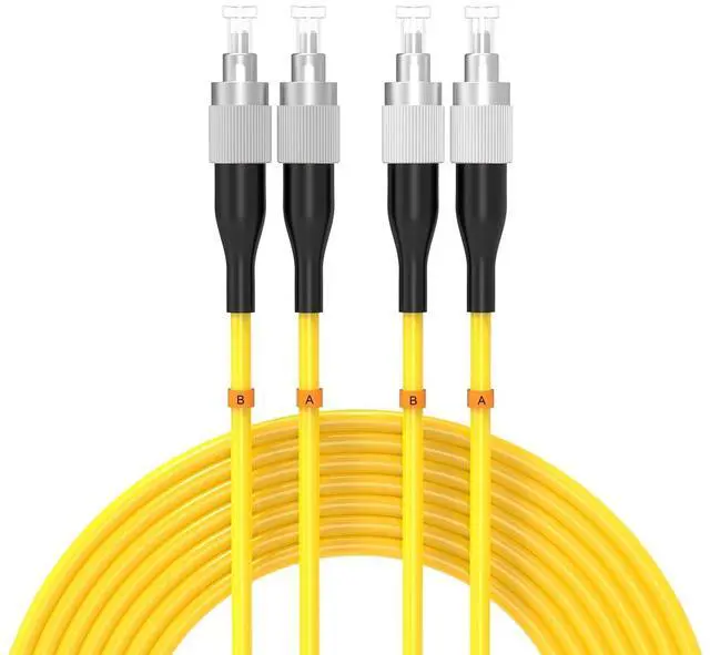 Main image of FC/UPC-FC/UPC Single-Mode Fiber Optic Cable FC to FC OS2 Jumper Optical Patch Cord Duplex 9/125um Yellow