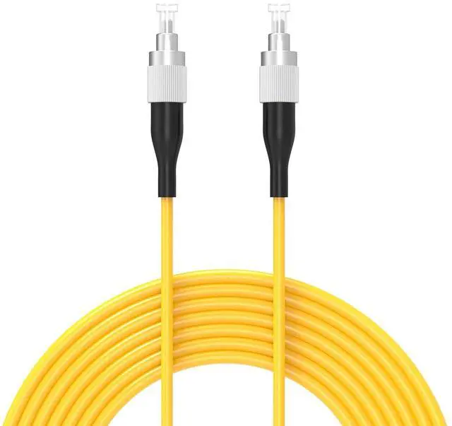 Main image of FC/UPC-FC/UPC Single-Mode Fiber Optic Cable FC to FC OS1 OS2 Jumper Optical Patch Cord Simplex 9/125um Yellow FC-FC 5m