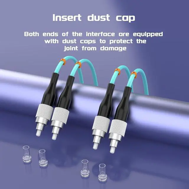 Alt view image 6 of 7 - FC/UPC-FC/UPC Fiber Patch Cable OM3 10GB Multimode Jumper Duplex 50/125m Fiber Optic Cord