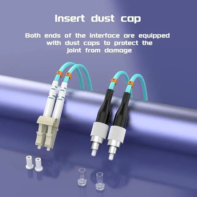 Alt view image 6 of 7 - OM3 Fiber Patch Cable , LC/UPC-FC/UPC Fiber Optic Cable Cord LSZH 10GB Multimode Duplex Jumper